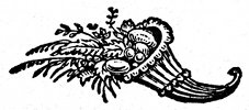 decorative cornucopia engraving