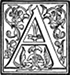 Initial A engraving