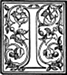 Initial I engraving