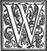 Initial W engraving