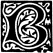 Initial B engraving