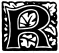 Initial R engraving