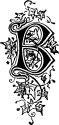 Initial B engraving