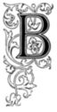 Initial B engraving