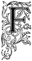 Initial F engraving