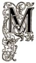 Initial M engraving