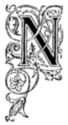 Initial N engraving