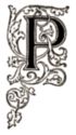 Initial P engraving