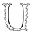 Gill Floriated Initial U