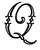 Vogue Initial Q engraving