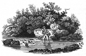 trout fishing engraving